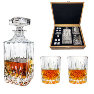 Crystal Whiskey Decanter Set Perfect For Whiskey Bourbon Scotch Vodka Bourbon