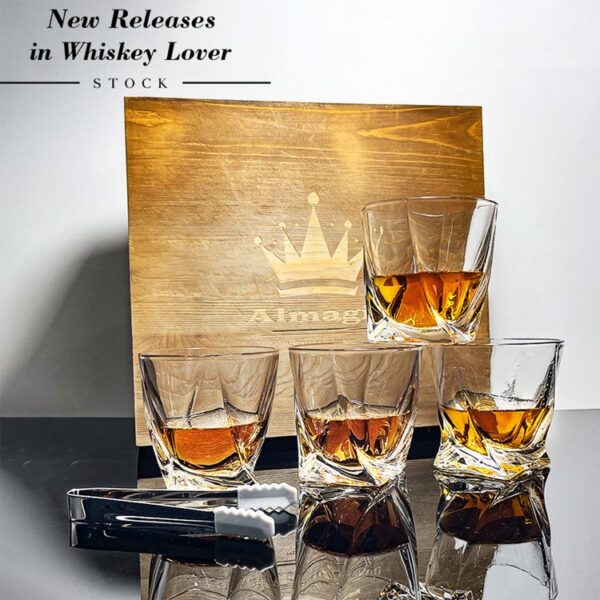 whiskey stones and glasses gift set