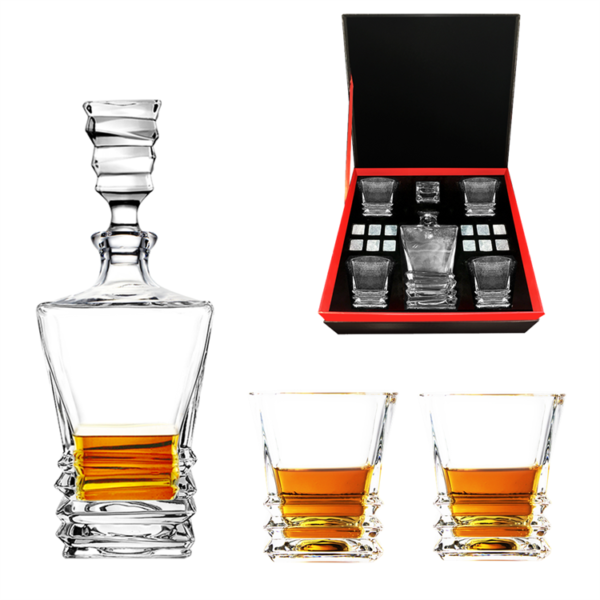 Artisan Crafted Whiskey Decanter Gift Set for Scotch Bourbon