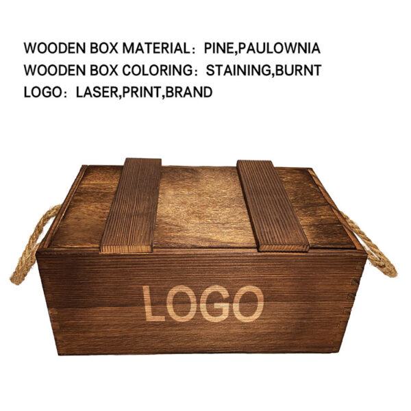 army gift wooden box with custom logo