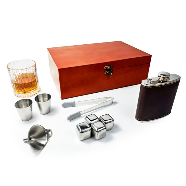 whiskey hip flask set