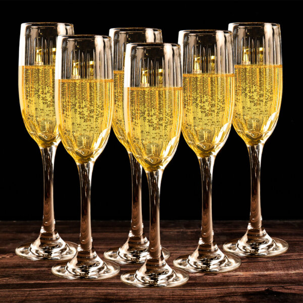 crystal champagne glasses